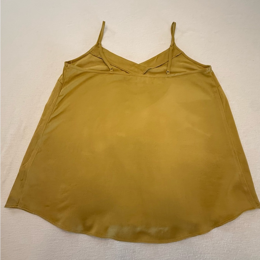 Floreat For ANTHROPOLOGIE Mustard Yellow Satin Cami - Picture 2 of 3